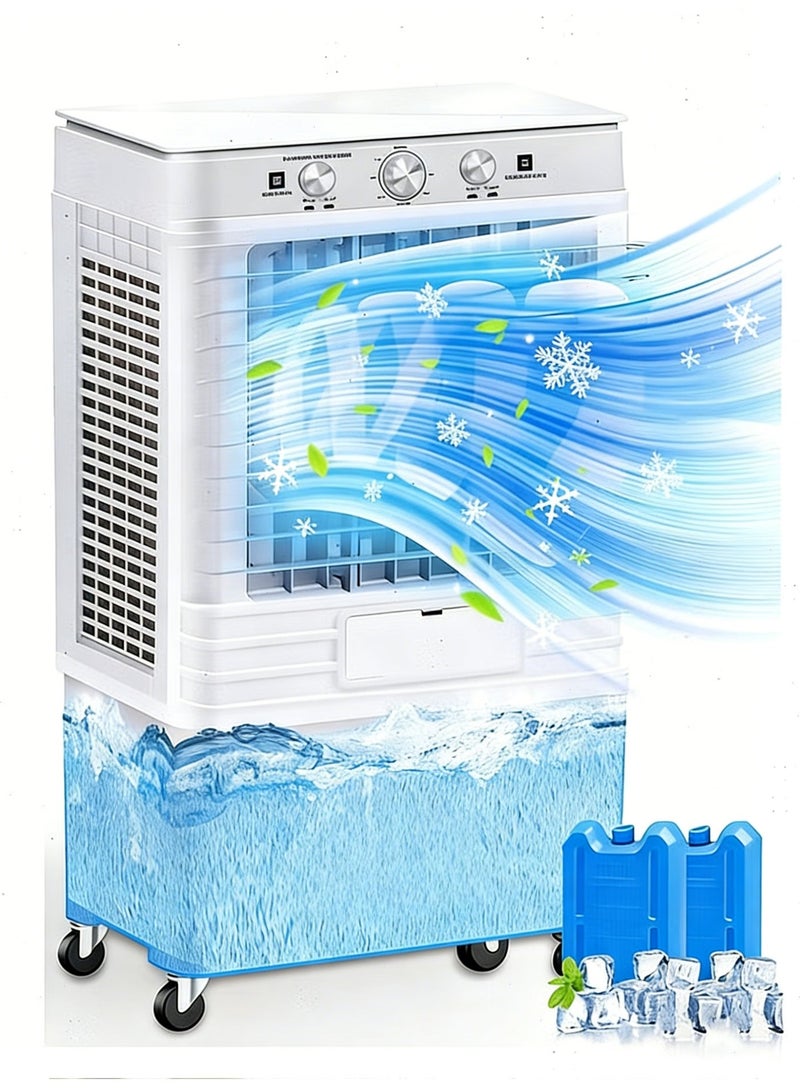 Yoawllty Evaporative Air Coolers, 3-speed fan settings, 120° oscillation, cooling fan with large-capacity water tank for sustained delivery of cool air - Image 3